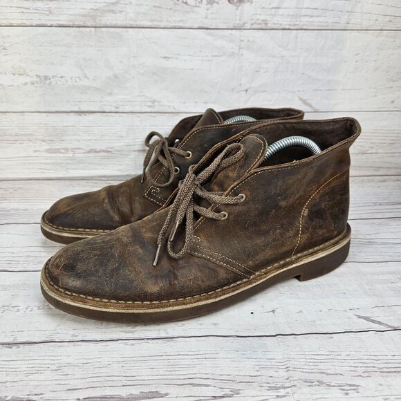 Clarks Bushacre II Desert Chukka Boots Men's Size 9M Brown Leather 15522 - Picture 1 of 8